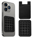 Suction Phone Case Mount Silicon Adhesive Phone Accessory for iPhone and Android Hands-Free Mirror Shower Phone Holder Tiktok Videos and Selfies - Black
